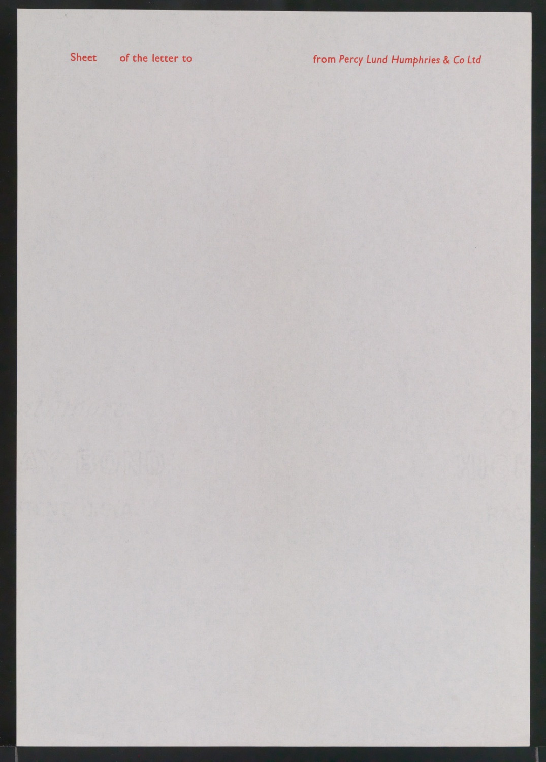 Briefbögen und Briefumschlag für Lund Humphries & Co Ltd — Blatt 3