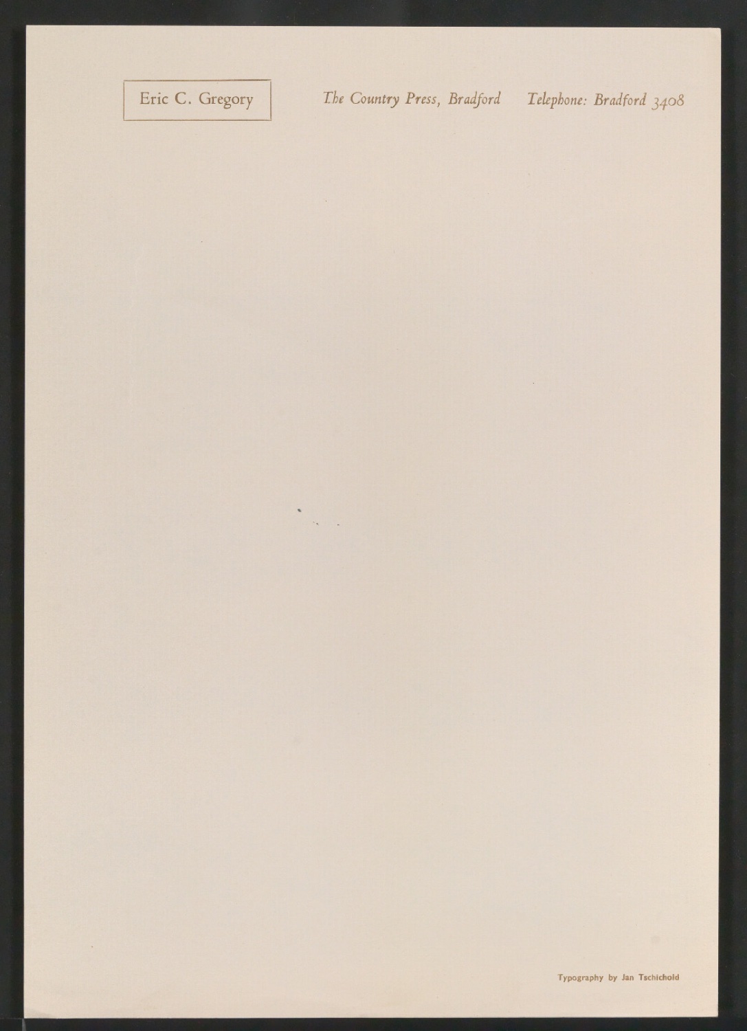 Briefbogen für Eric C. Gregory — Blatt 5