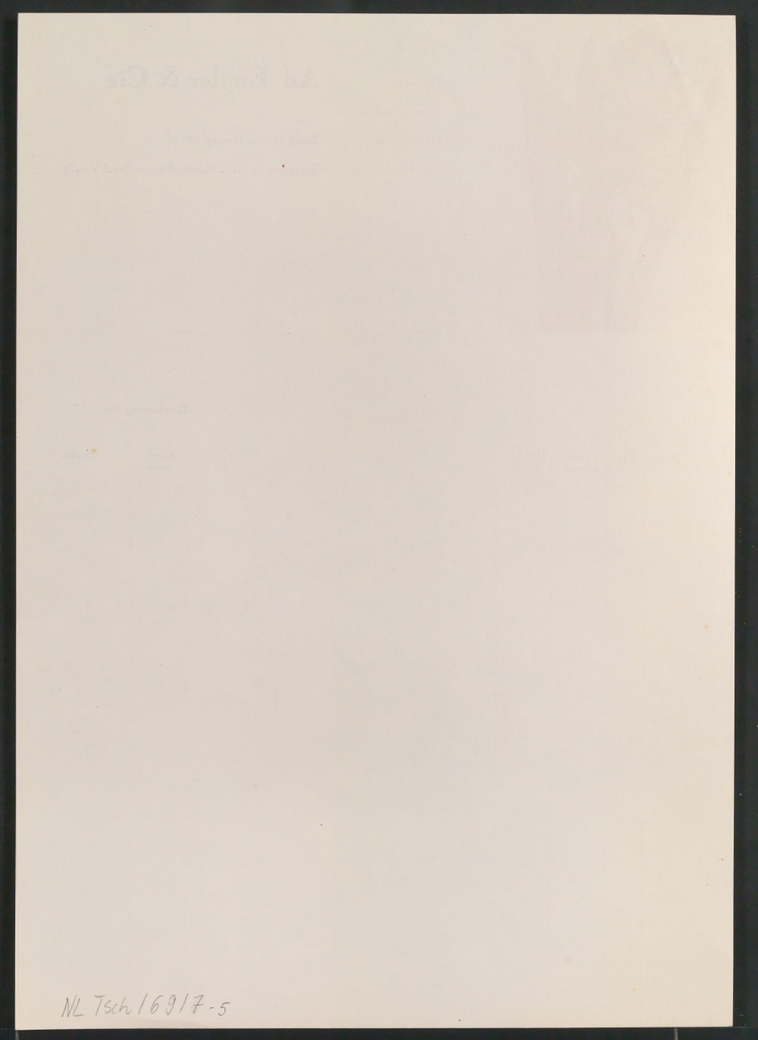 Briefbogen, Rechnungsvordruck und Briefumschläge für Ad. Engler & Cie — Blatt 8
