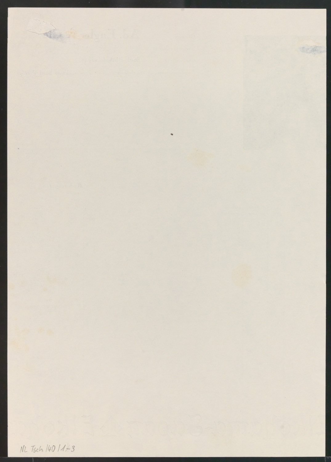 Briefbogen, Rechnungsvordruck und Briefumschläge für  Ad. Engler & Cie — Blatt 6
