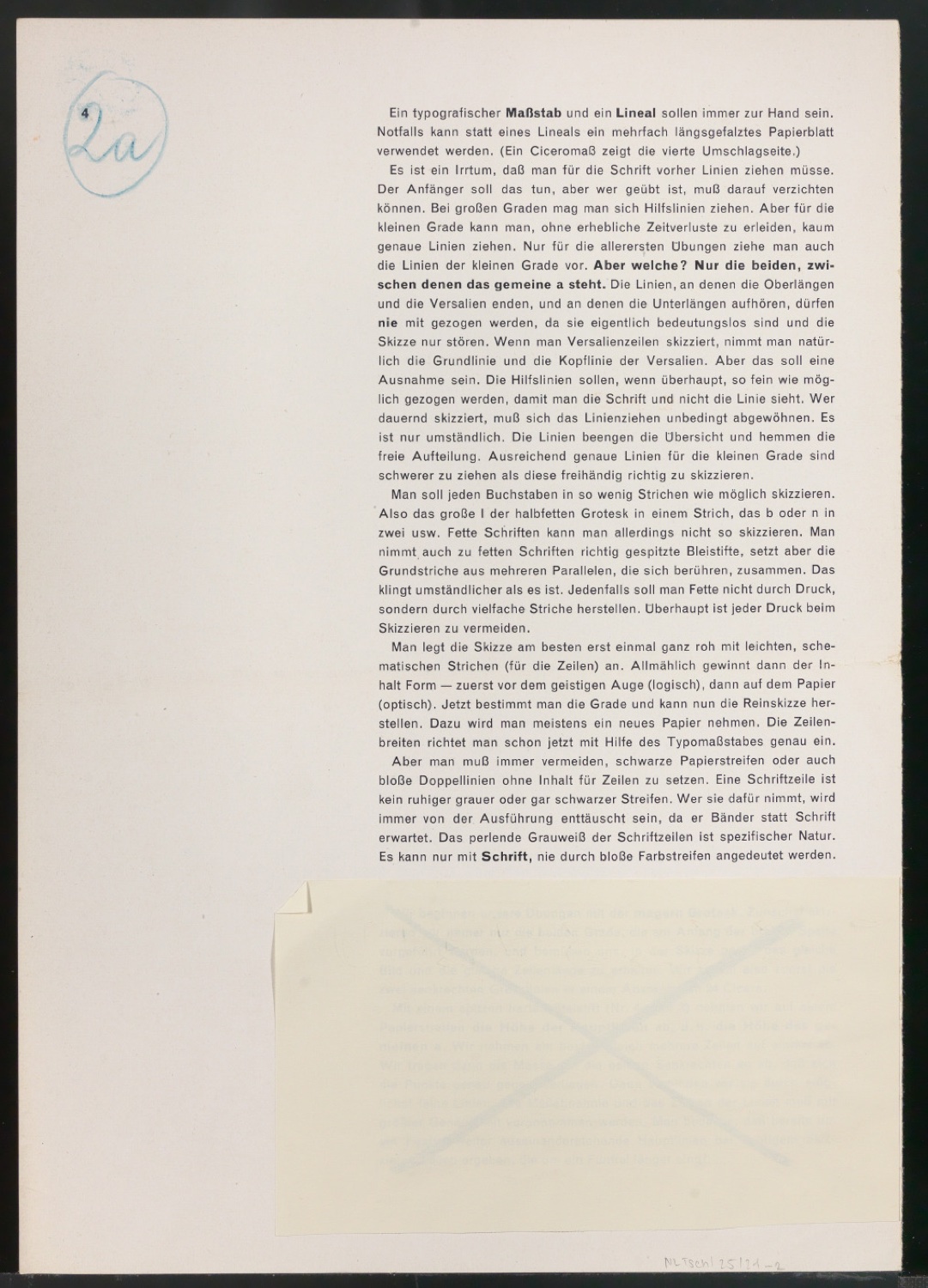 Druckfahne für Typographische Gestaltung — Blatt 4