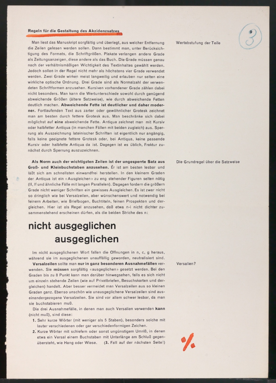 Druckfahne für Typographische Gestaltung — Blatt 5