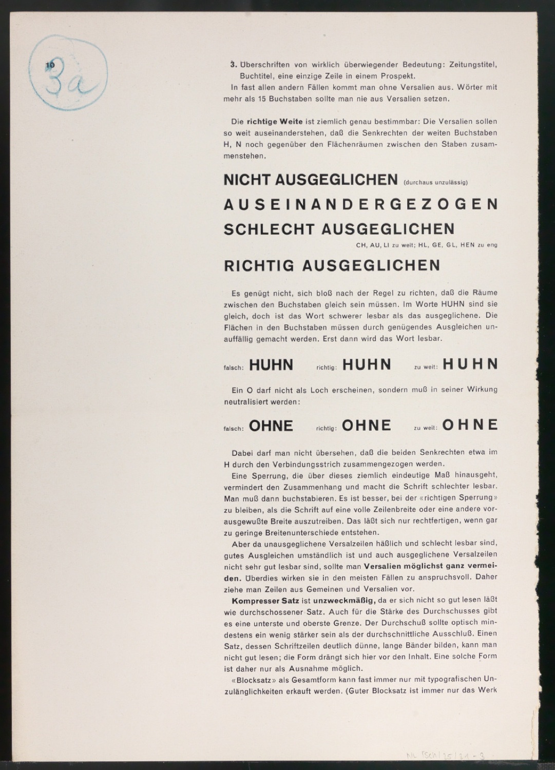 Druckfahne für Typographische Gestaltung — Blatt 6
