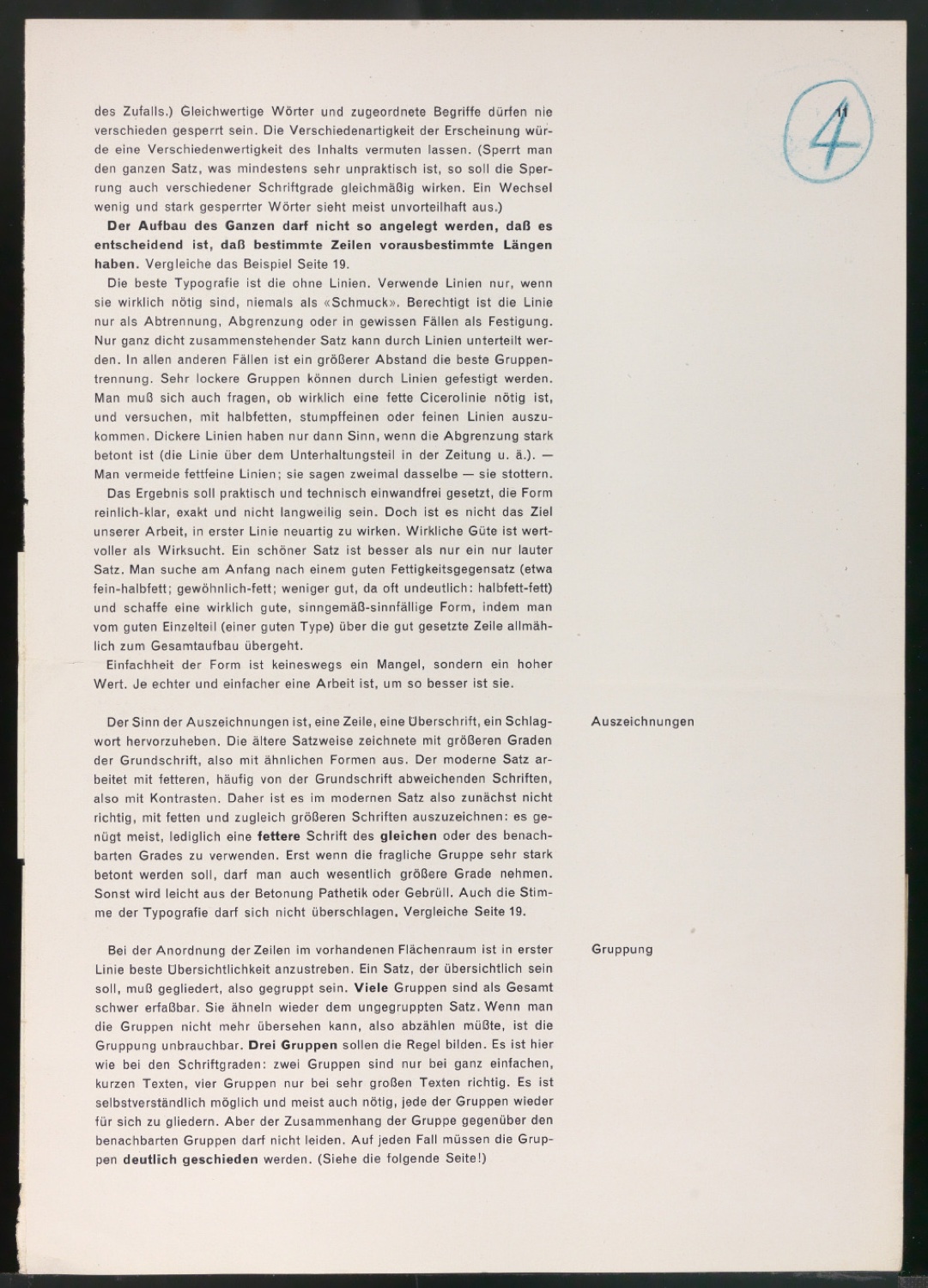Druckfahne für Typographische Gestaltung — Blatt 7