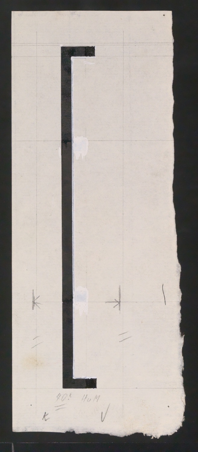 Entwurfszeichnungen Uhertype Magere Grotesk — Blatt 55