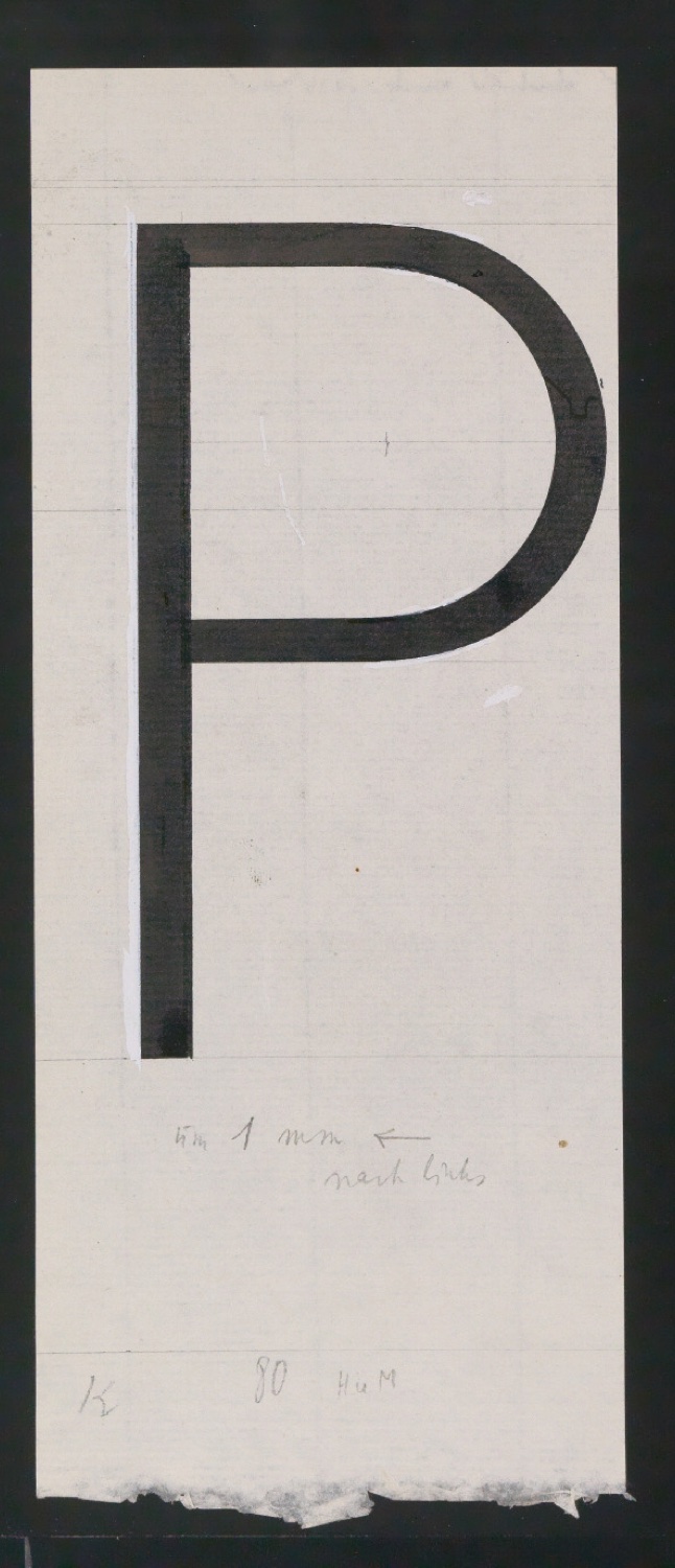 Entwurfszeichnungen Uhertype Magere Grotesk — Blatt 69