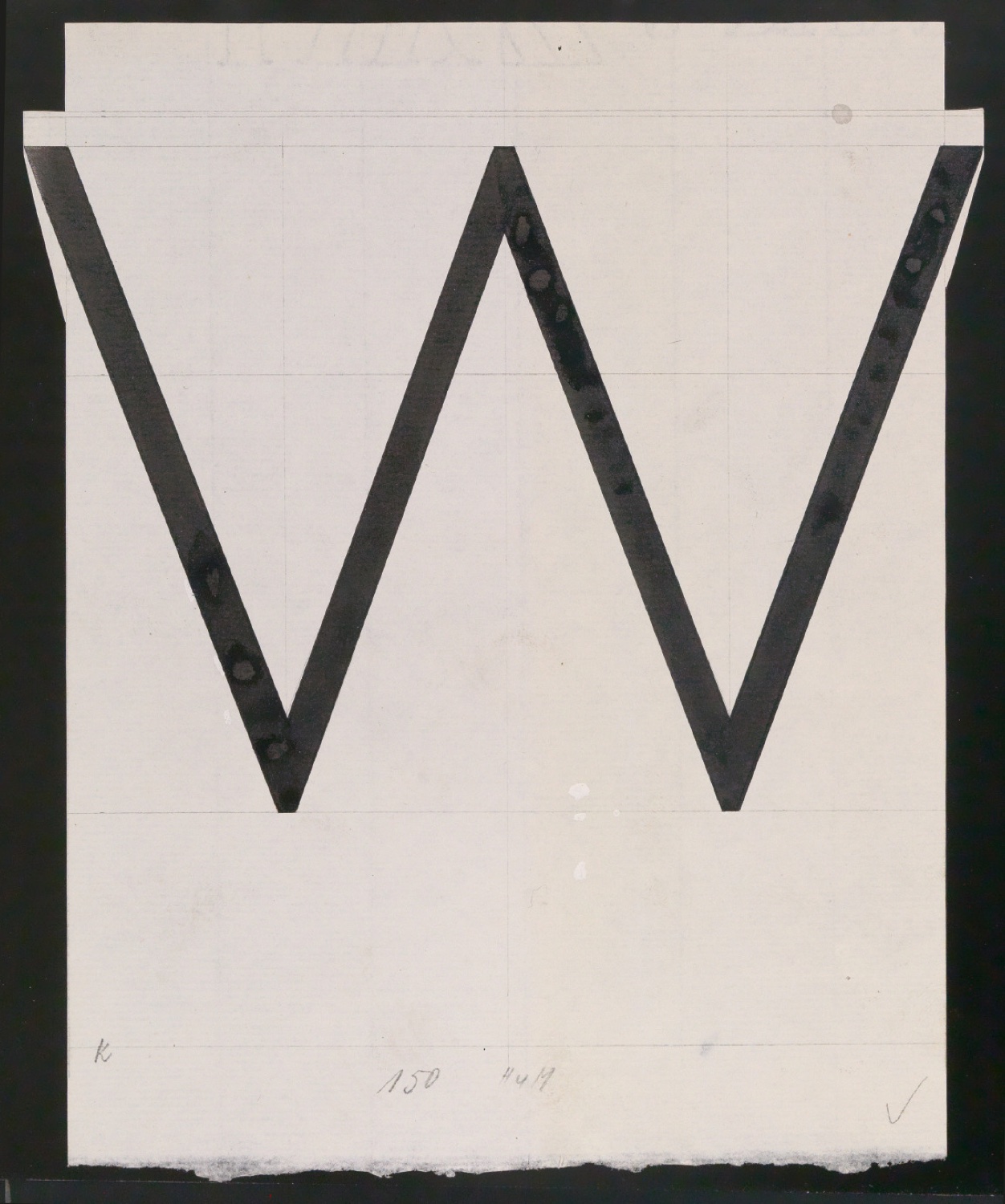 Entwurfszeichnungen Uhertype Magere Grotesk — Blatt 77