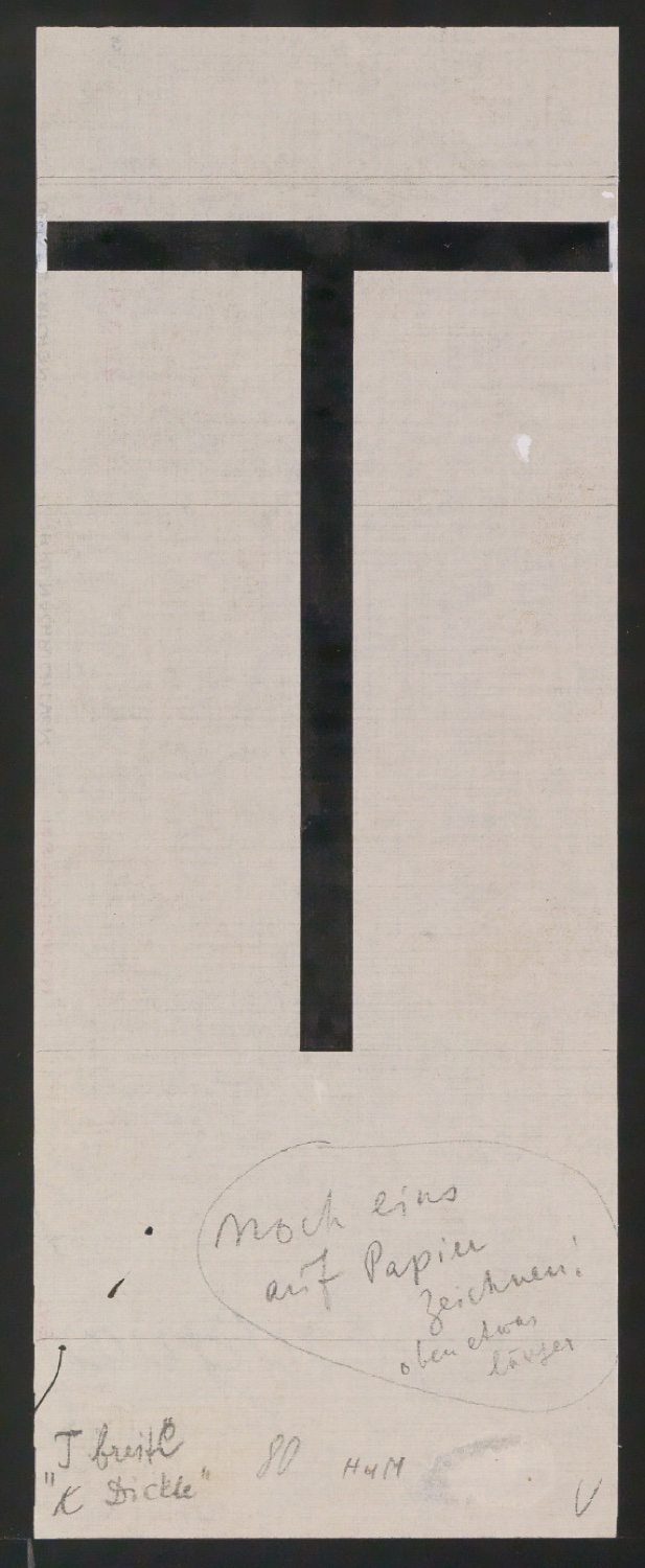 Entwurfszeichnungen Uhertype Magere Grotesk — Blatt 83