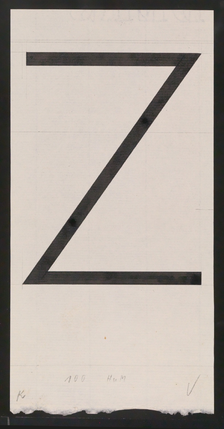 Entwurfszeichnungen Uhertype Magere Grotesk — Blatt 85
