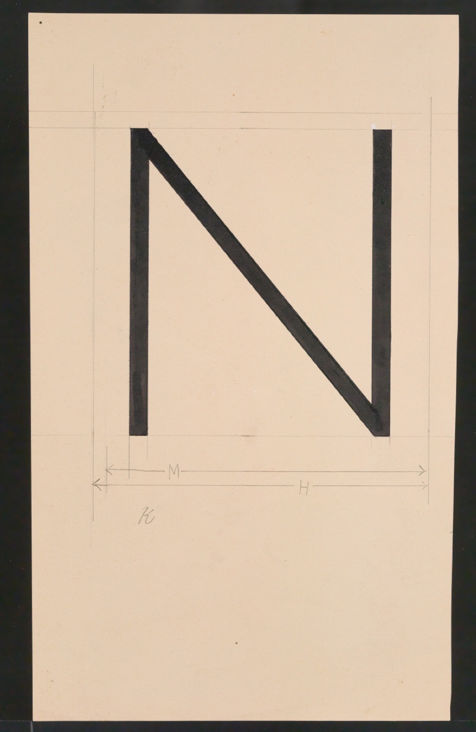 Entwurfszeichnungen Uhertype Magere Grotesk — Blatt 89