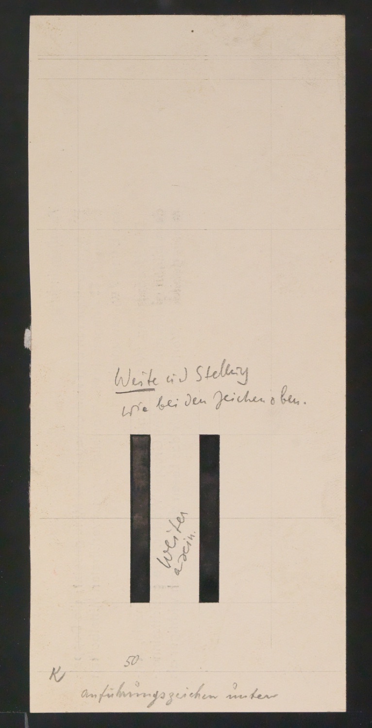Entwurfszeichnungen Uhertype Magere Grotesk — Blatt 97