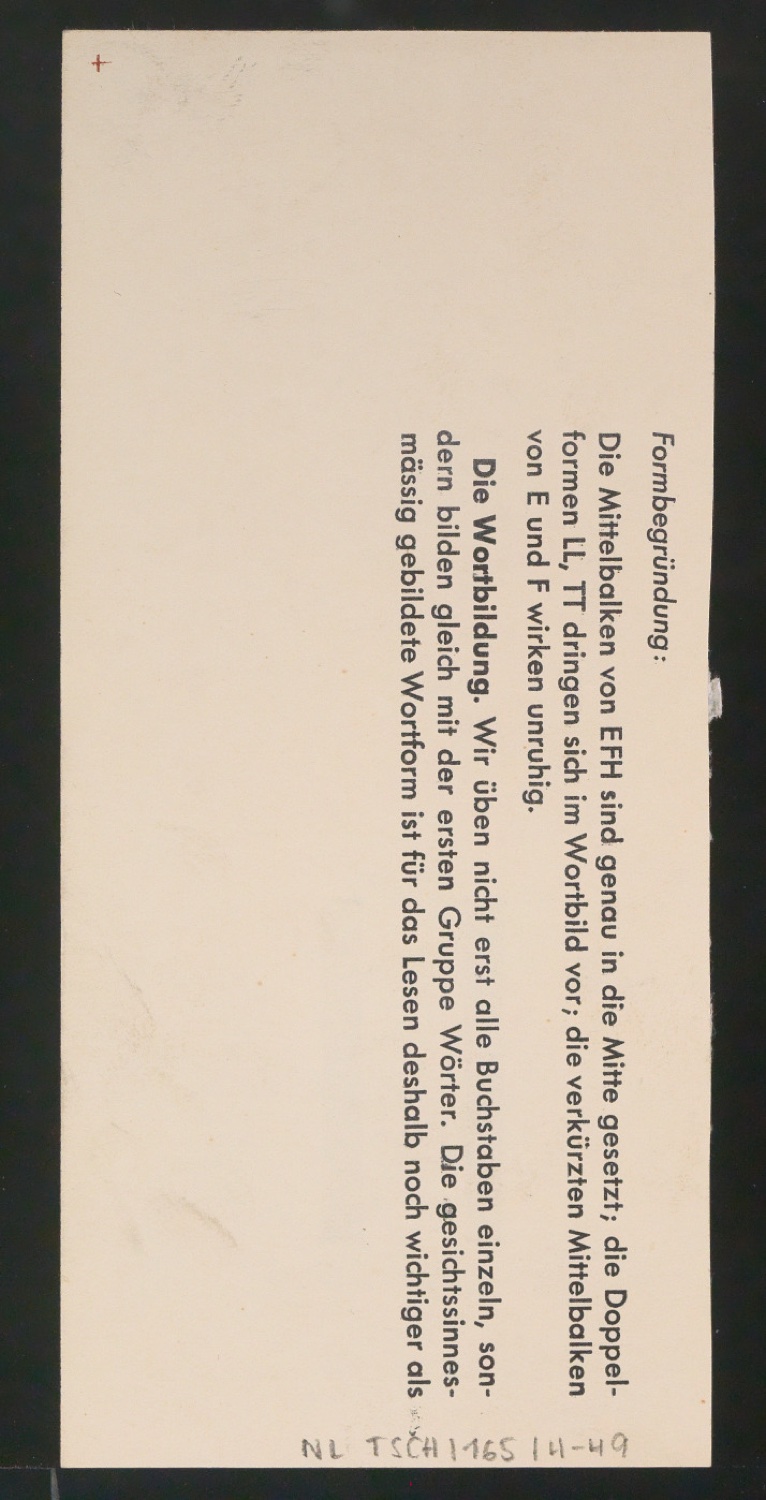 Entwurfszeichnungen Uhertype Magere Grotesk — Blatt 98