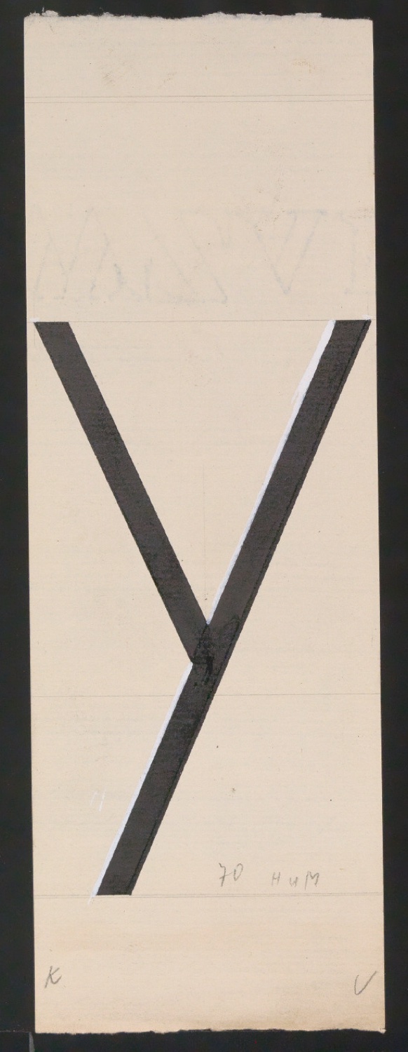 Entwurfszeichnungen Uhertype Magere Grotesk — Blatt 103