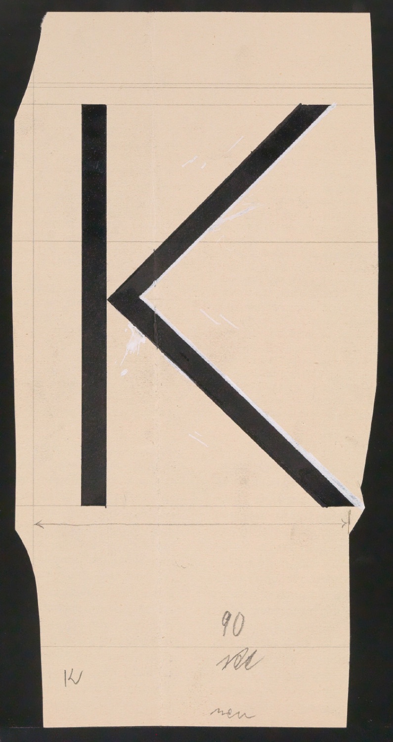 Entwurfszeichnungen Uhertype Magere Grotesk — Blatt 109