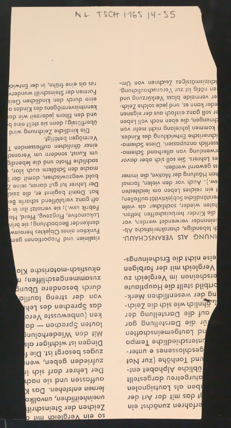 Entwurfszeichnungen Uhertype Magere Grotesk — Blatt 110