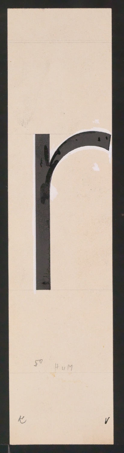 Entwurfszeichnungen Uhertype Magere Grotesk — Blatt 111