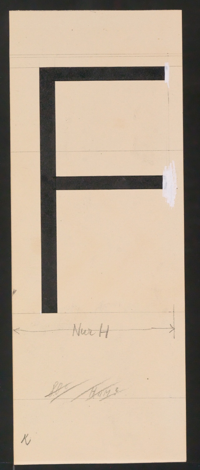 Entwurfszeichnungen Uhertype Magere Grotesk — Blatt 129
