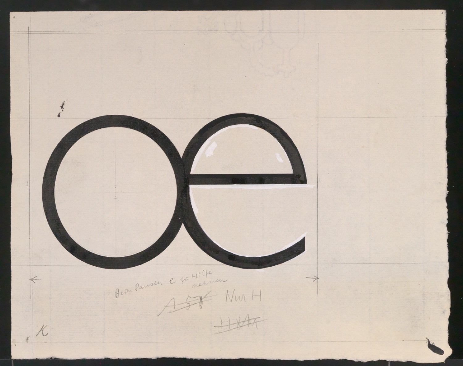 Entwurfszeichnungen Uhertype Magere Grotesk — Blatt 131