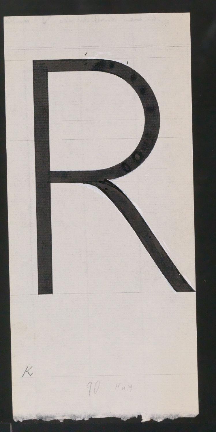 Entwurfszeichnungen Uhertype Magere Grotesk — Blatt 141