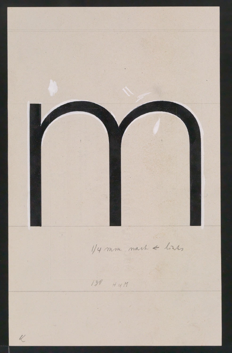 Entwurfszeichnungen Uhertype Magere Grotesk — Blatt 147