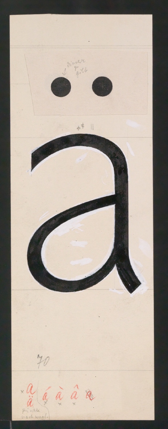 Entwurfszeichnungen Uhertype Magere Grotesk — Blatt 151