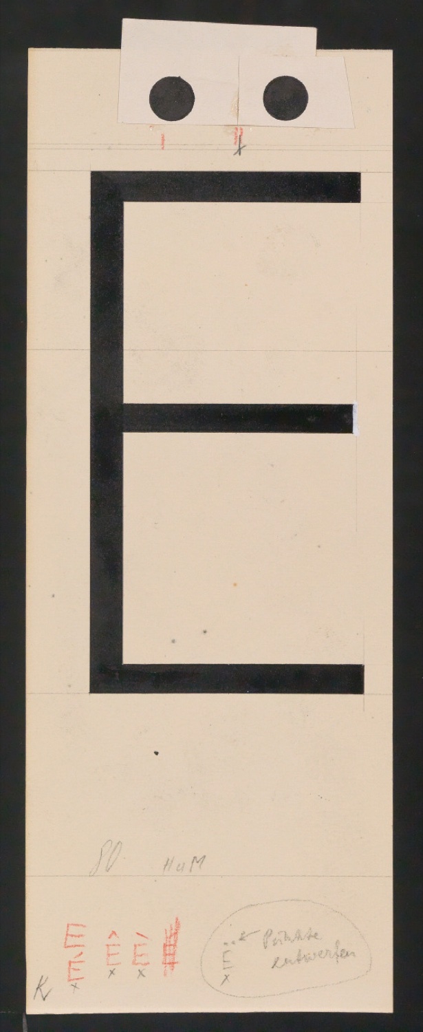 Entwurfszeichnungen Uhertype Magere Grotesk — Blatt 153