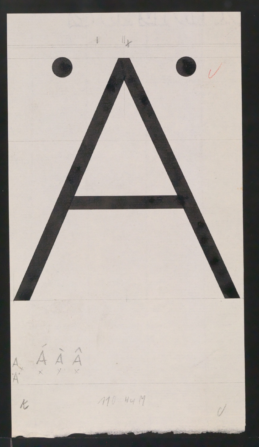 Entwurfszeichnungen Uhertype Magere Grotesk — Blatt 155