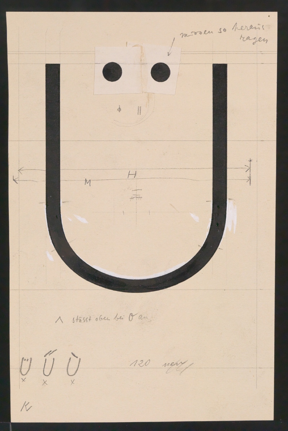 Entwurfszeichnungen Uhertype Magere Grotesk — Blatt 157