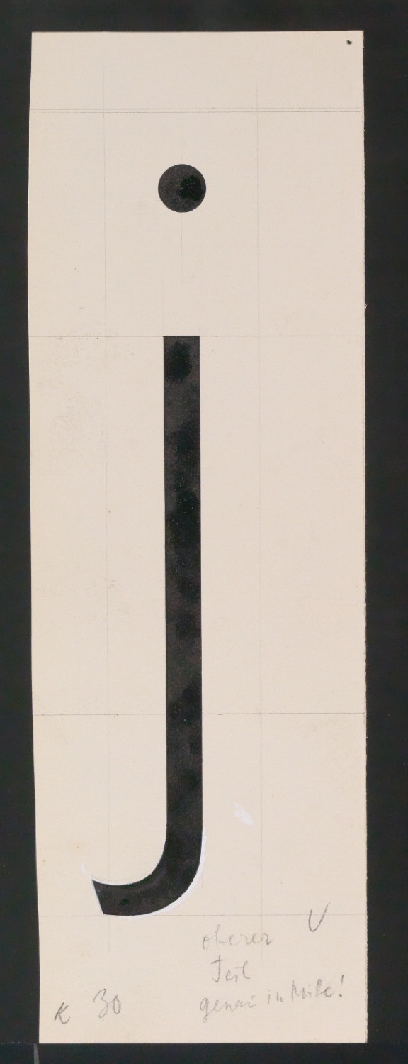 Entwurfszeichnungen Uhertype Magere Grotesk — Blatt 161