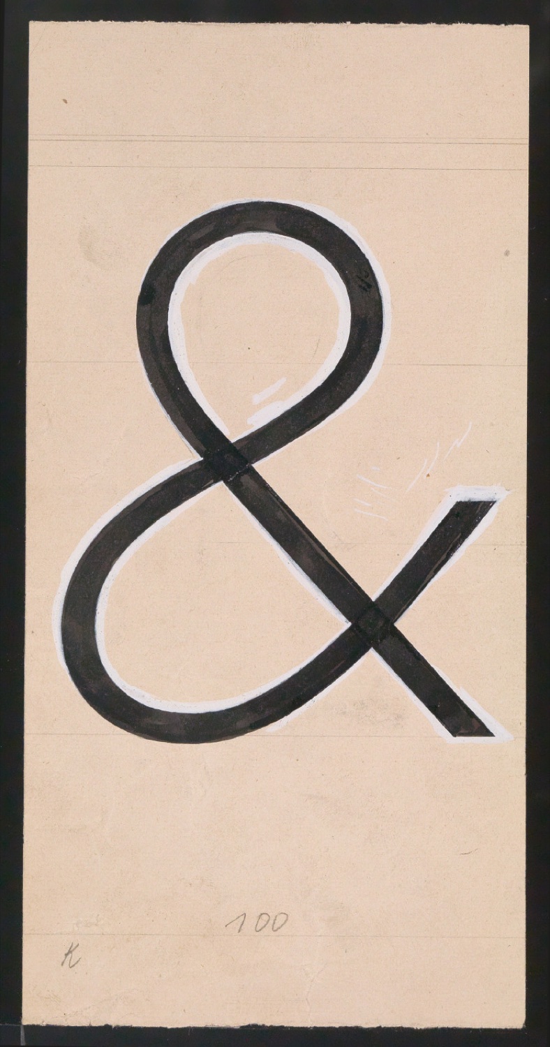 Entwurfszeichnungen Uhertype Magere Grotesk — Blatt 165