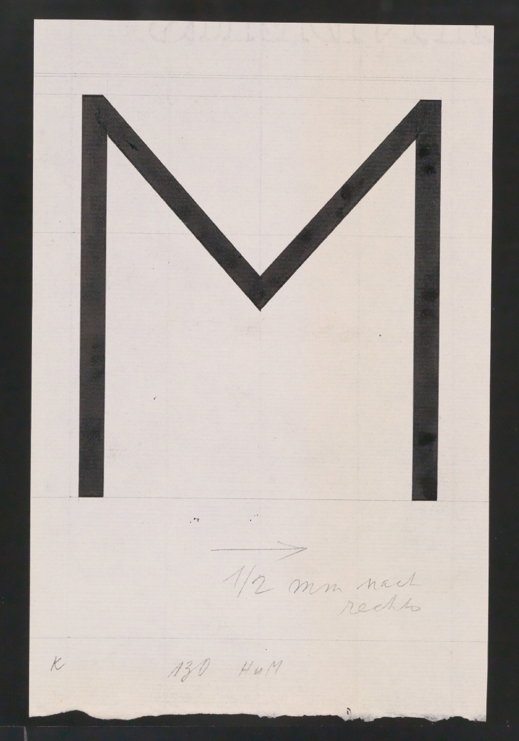 Entwurfszeichnungen Uhertype Magere Grotesk — Blatt 171