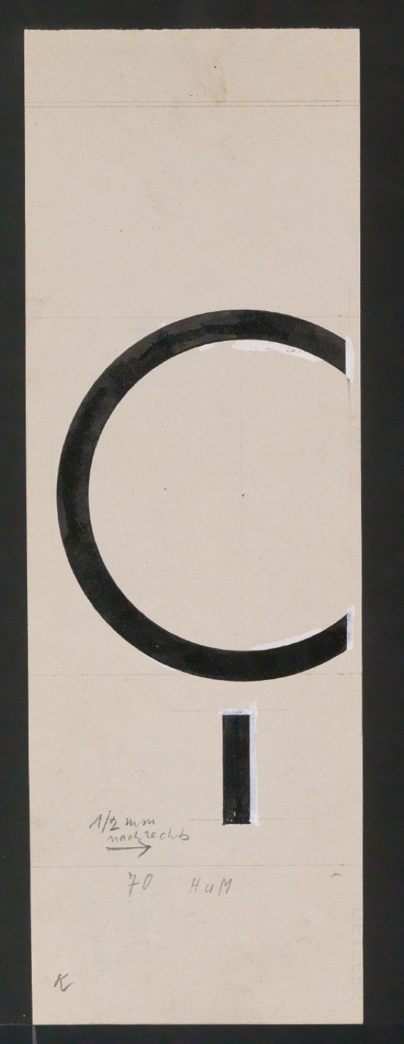 Entwurfszeichnungen Uhertype Magere Grotesk — Blatt 179