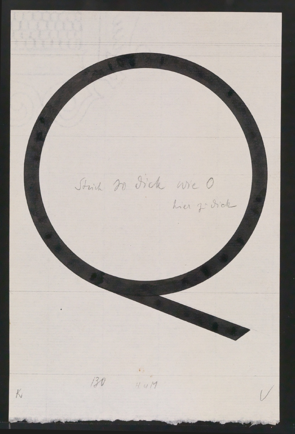 Entwurfszeichnungen Uhertype Magere Grotesk — Blatt 189