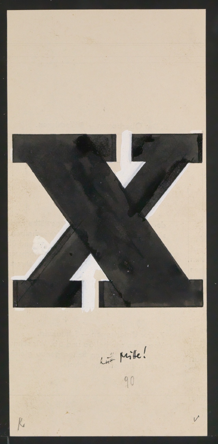 Entwurfszeichnungen Uhertype Fette Ramses — Blatt 3