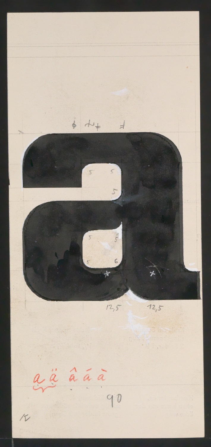 Entwurfszeichnungen Uhertype Fette Ramses — Blatt 5