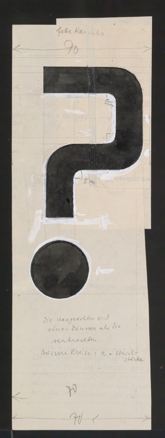 Entwurfszeichnungen Uhertype Fette Ramses — Blatt 7