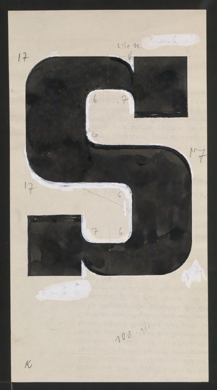 Entwurfszeichnungen Uhertype Fette Ramses — Blatt 9