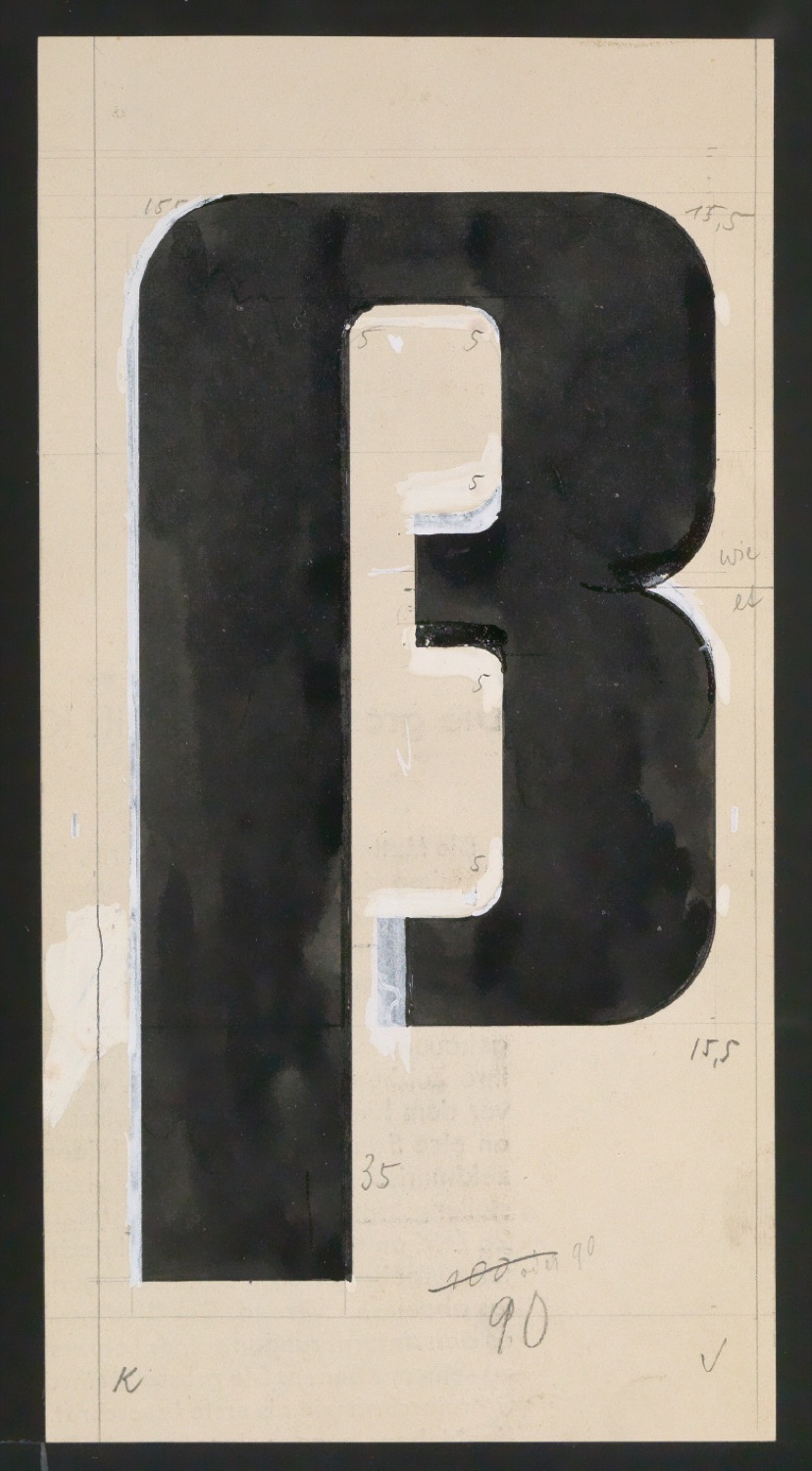 Entwurfszeichnungen Uhertype Fette Ramses — Blatt 13