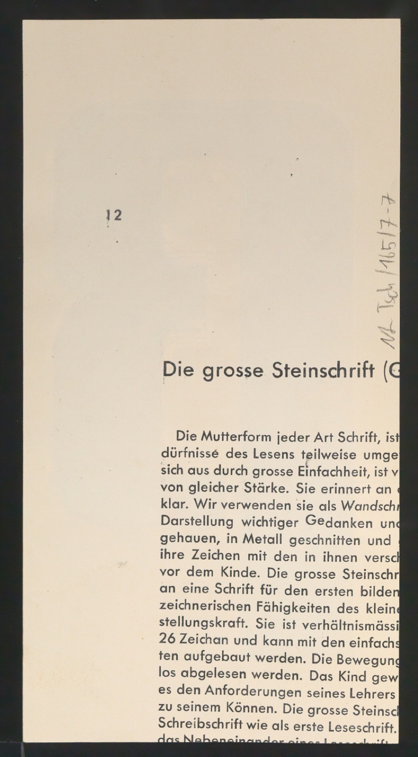 Entwurfszeichnungen Uhertype Fette Ramses — Blatt 14