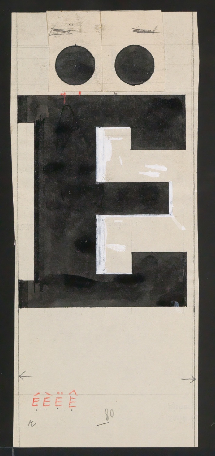 Entwurfszeichnungen Uhertype Fette Ramses — Blatt 15