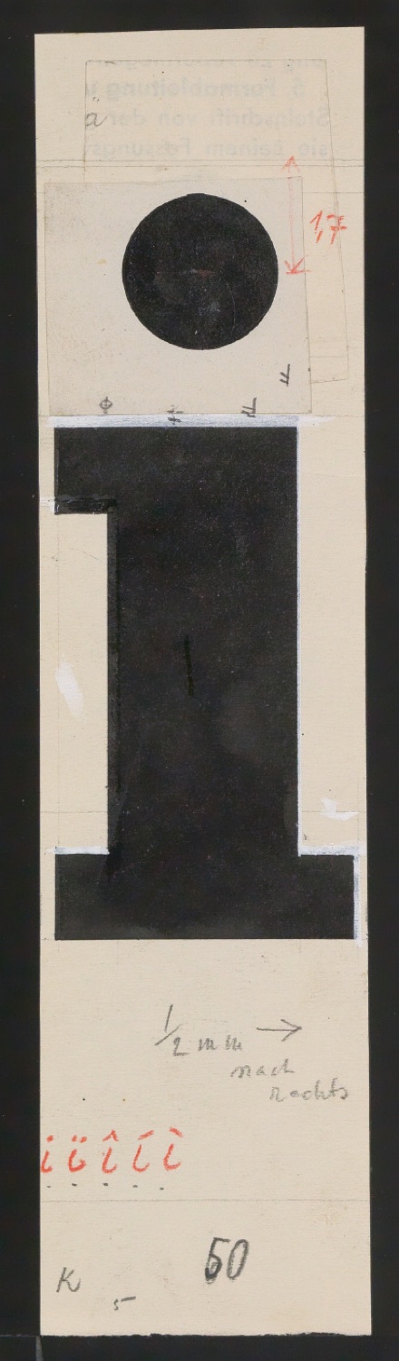 Entwurfszeichnungen Uhertype Fette Ramses — Blatt 17
