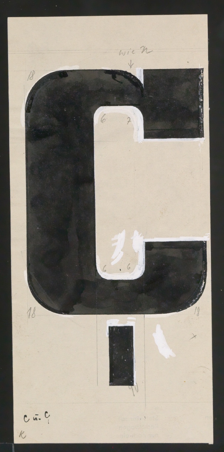 Entwurfszeichnungen Uhertype Fette Ramses — Blatt 19