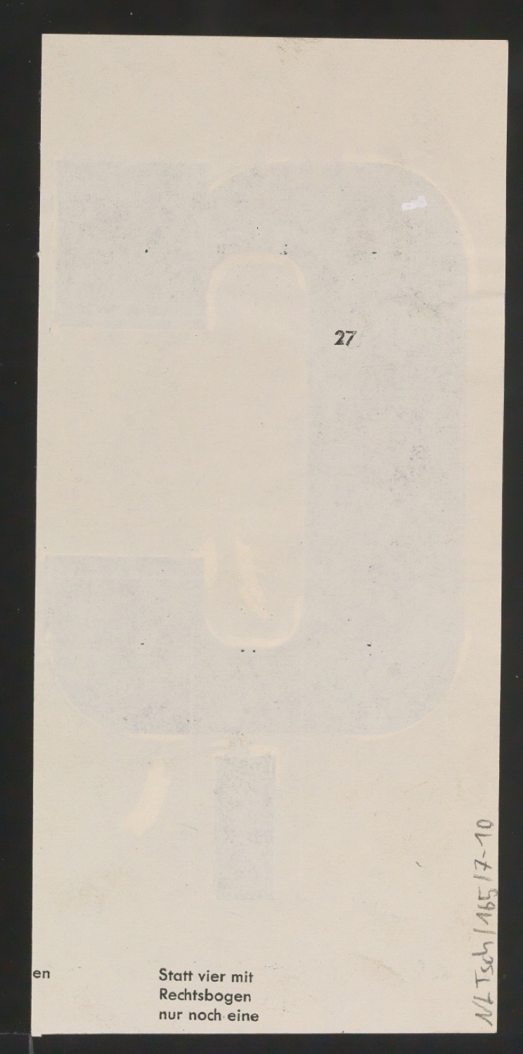 Entwurfszeichnungen Uhertype Fette Ramses — Blatt 20
