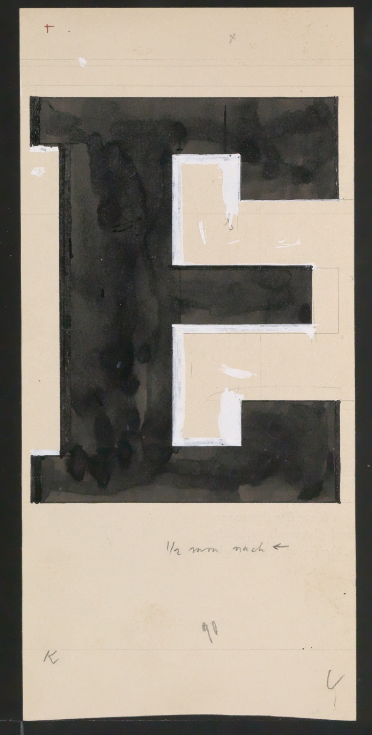 Entwurfszeichnungen Uhertype Fette Ramses — Blatt 31