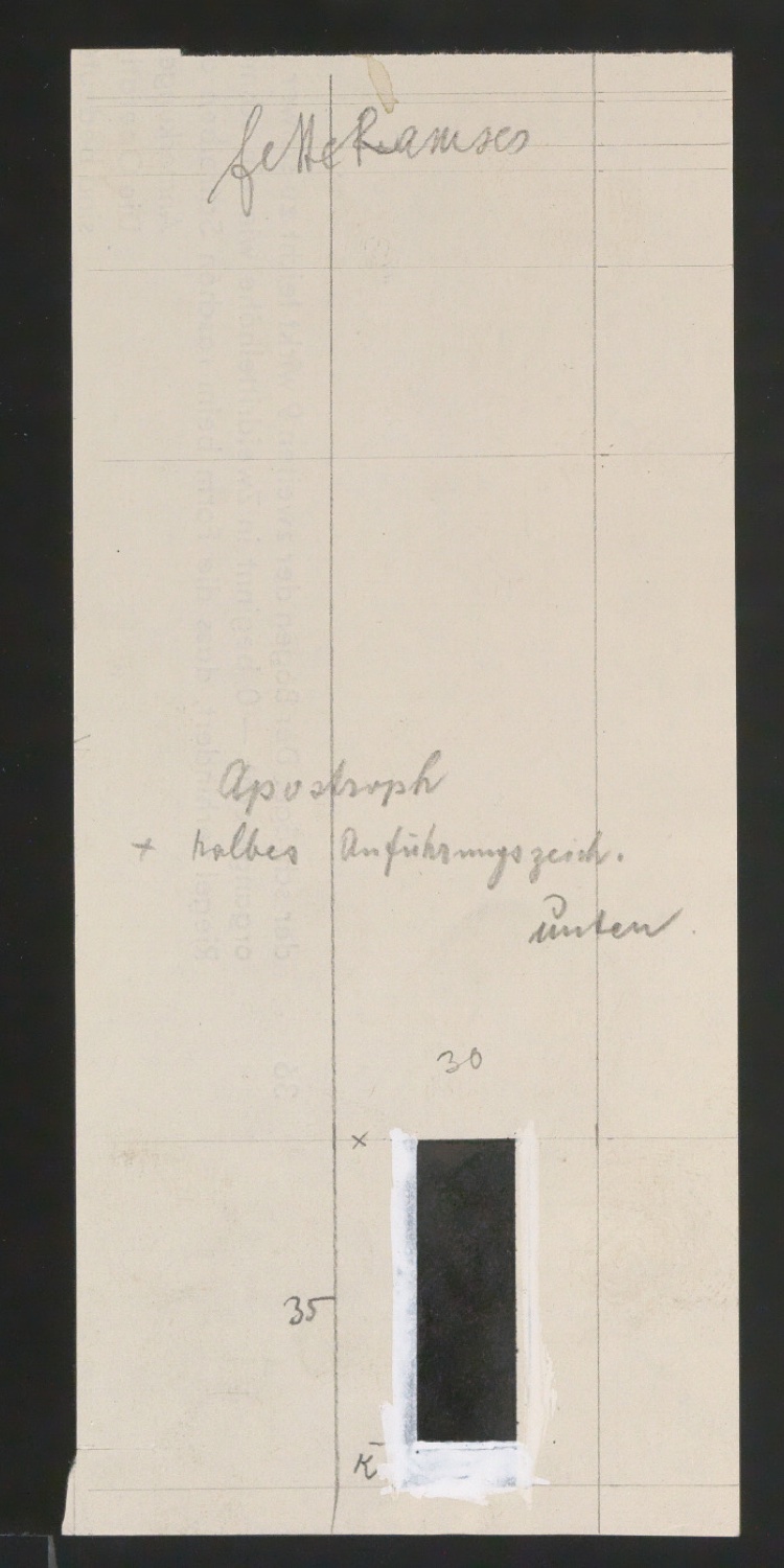 Entwurfszeichnungen Uhertype Fette Ramses — Blatt 35