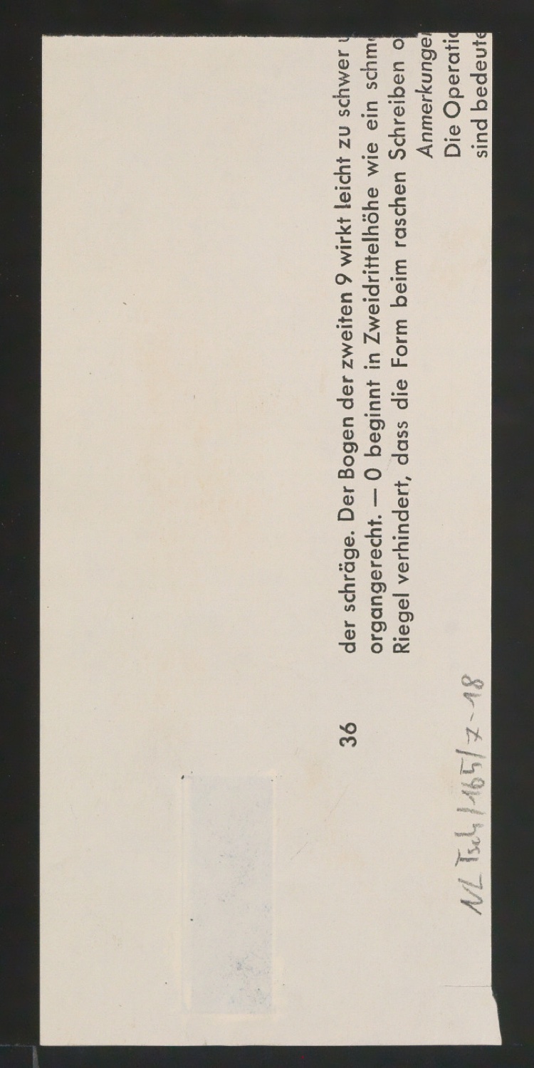 Entwurfszeichnungen Uhertype Fette Ramses — Blatt 36