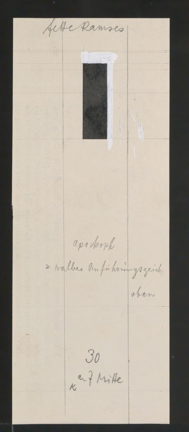 Entwurfszeichnungen Uhertype Fette Ramses — Blatt 41