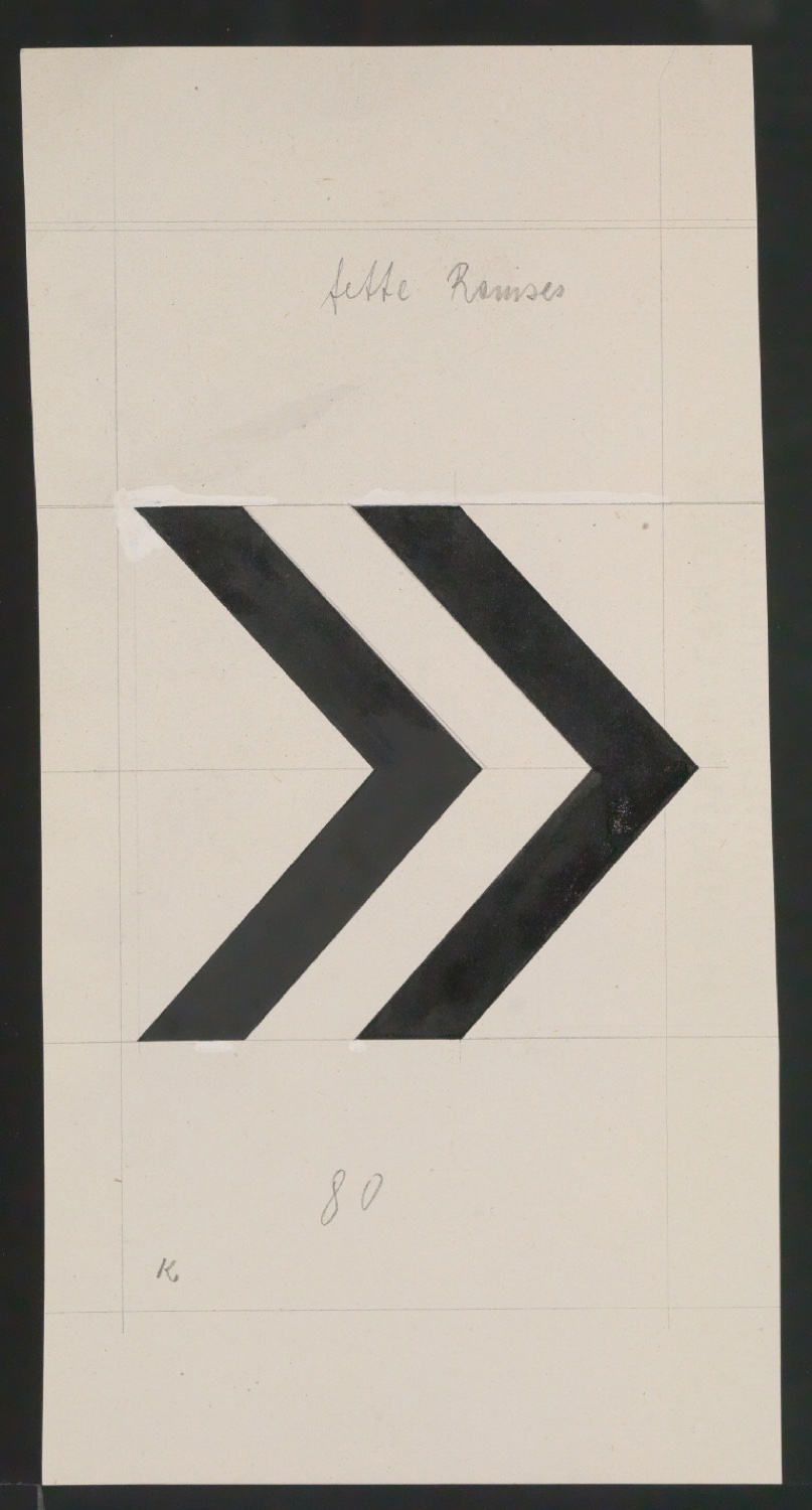 Entwurfszeichnungen Uhertype Fette Ramses — Blatt 45