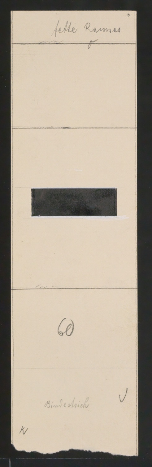 Entwurfszeichnungen Uhertype Fette Ramses — Blatt 51
