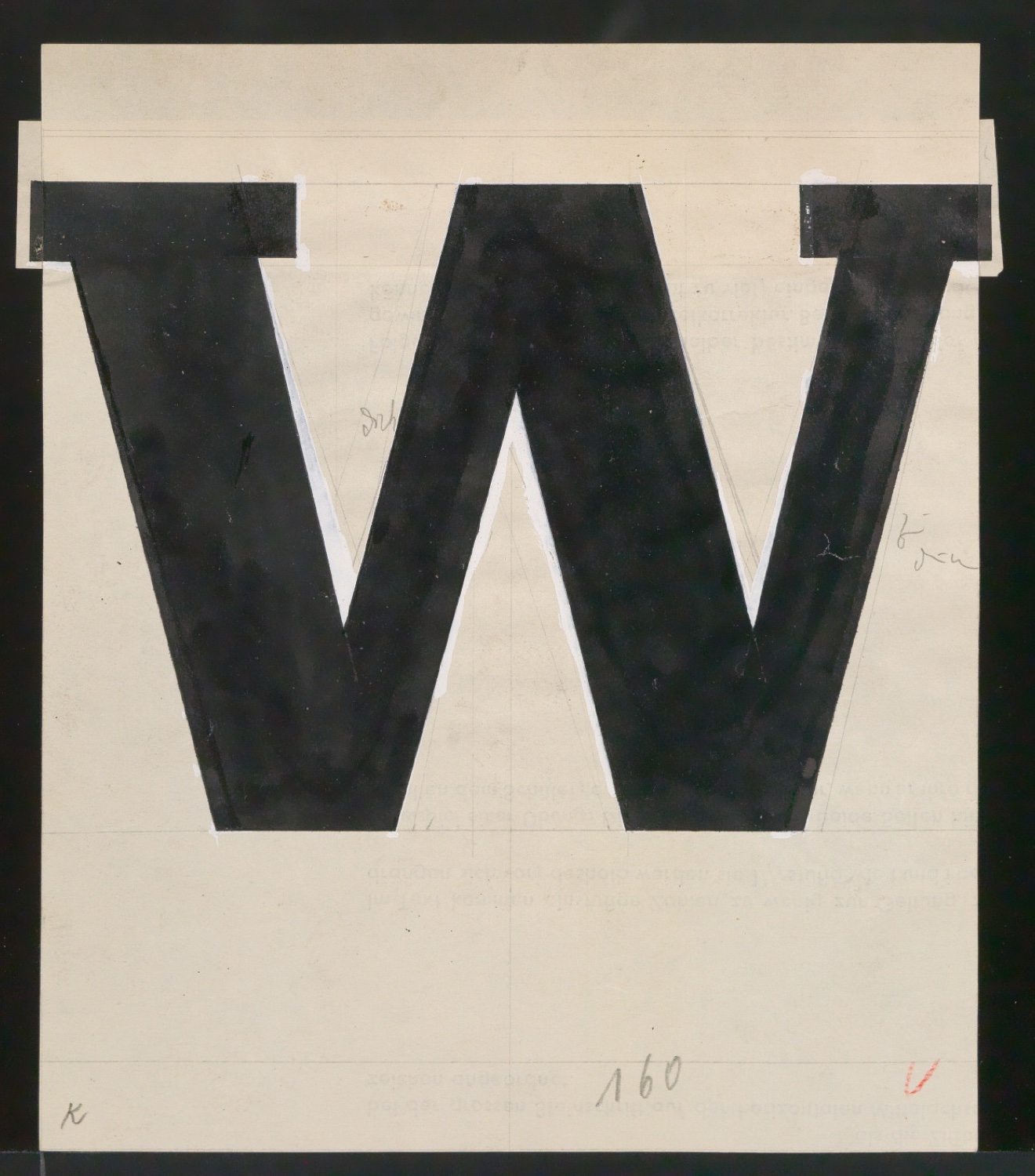 Entwurfszeichnungen Uhertype Fette Ramses — Blatt 57